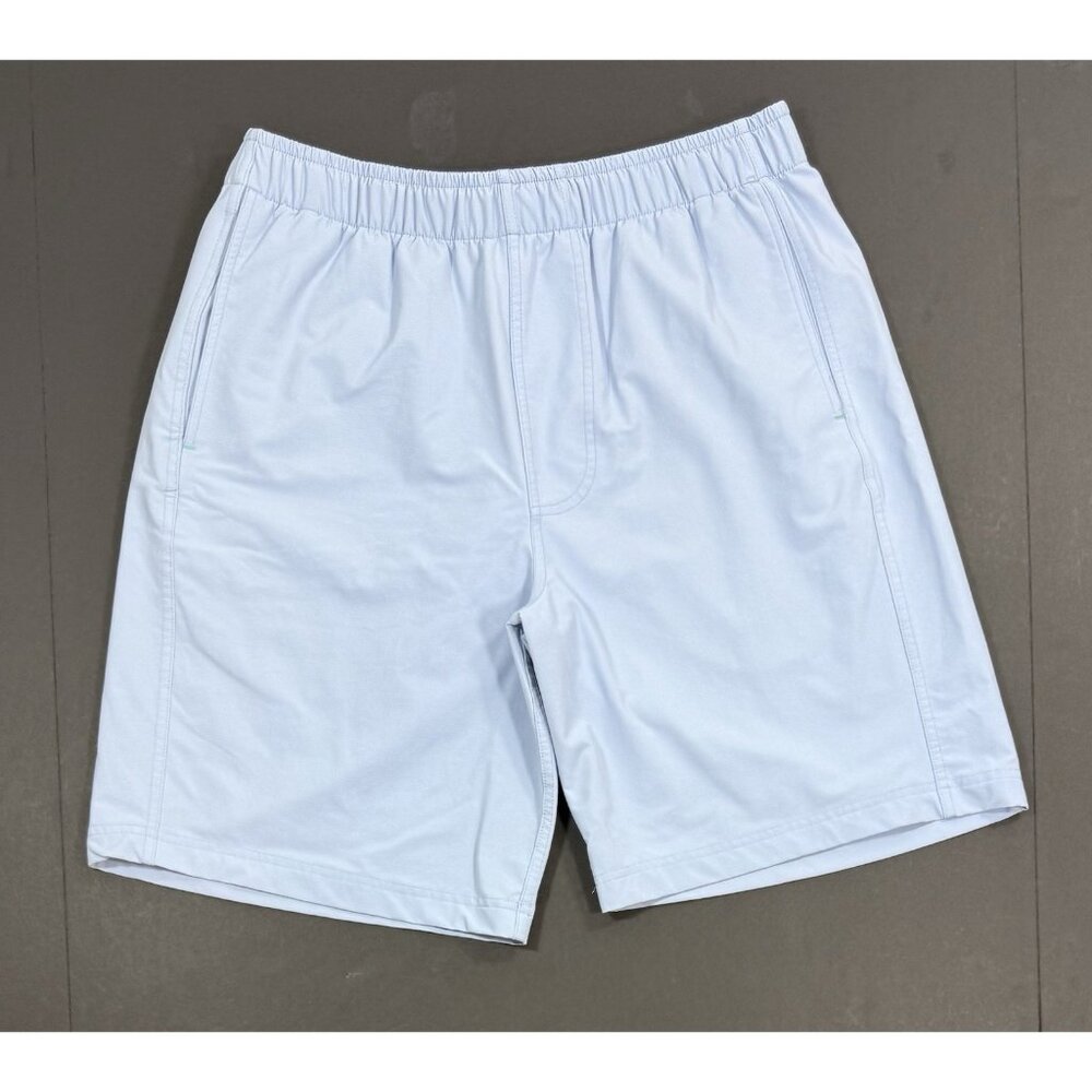 Myles Mens Everyday Shorts 8" Athletic Nylon Stretch Size Medium Blue